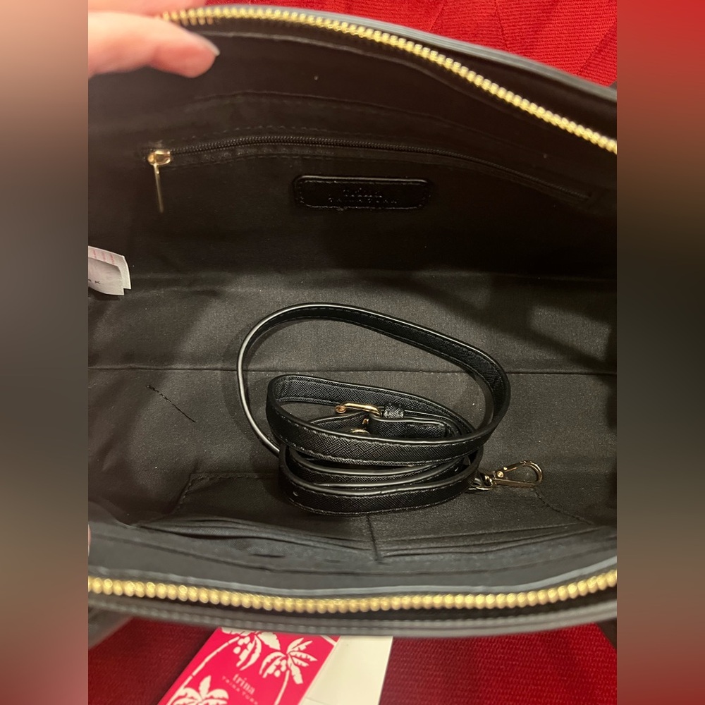 🏷️Clearance Trina Turk Black Shoulder Bag with Sleek Design NWTR - Picture 3 of 4